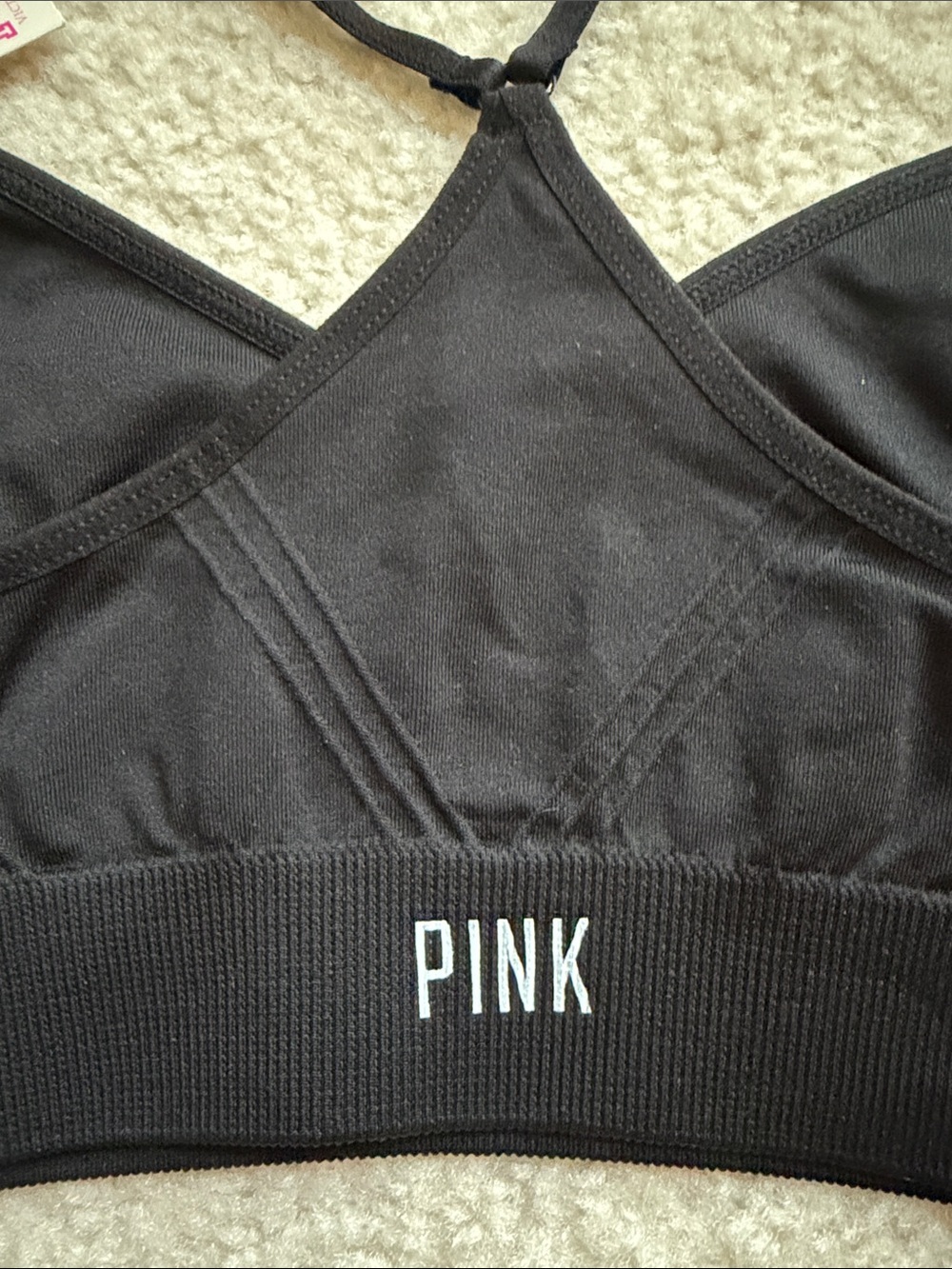 PINK Victoria’s Secret Black Racerback Bralette - Picture 4 of 7